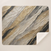 Couverture Sherpa Patinée bande noire et or (Devant (Horizontal))