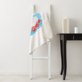 Couverture Sherpa Patins à rouleaux avec éclaboussure d'aquarelle (En situation)