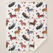 Couverture Sherpa Patriotic Dachshund (Devant)