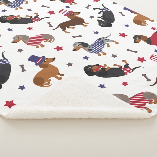 Couverture Sherpa Patriotic Dachshund (3/4)