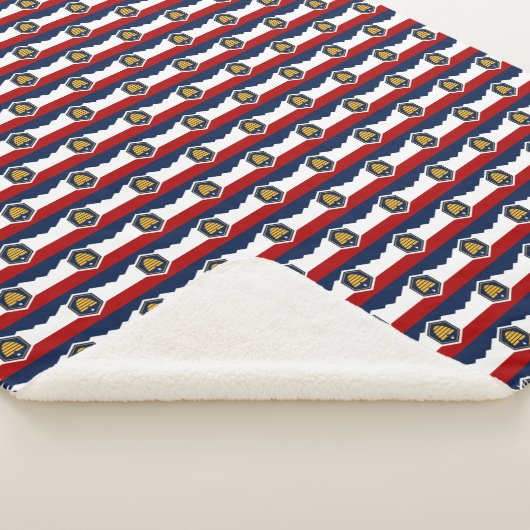Couverture Sherpa Patriotic Sherpa Blanket with flag of Utah, USA (3/4)