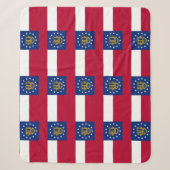 Couverture Sherpa patriotique avec drapeau de Géor (Devant)