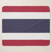 Couverture Sherpa patriotique avec drapeau de Thaï (Devant (Horizontal))