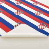 Couverture Sherpa Patriotique Sherpa Blanche avec drapeau de Croatie (3/4)