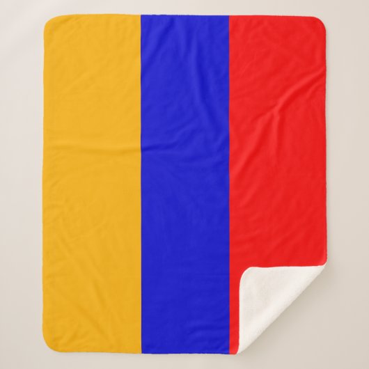 Couverture Sherpa Patriotique Sherpa Blanket avec drapeau d'Arménie (Devant)