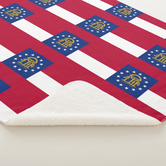 Couverture Sherpa Patriotique Sherpa Blanket avec drapeau de la Géor (3/4)