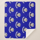 Couverture Sherpa Patriotique Sherpa Blanket avec drapeau de la Loui (Devant)