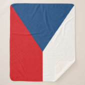 Couverture Sherpa Patriotique Sherpa Blanket avec drapeau de la Tche (Devant)