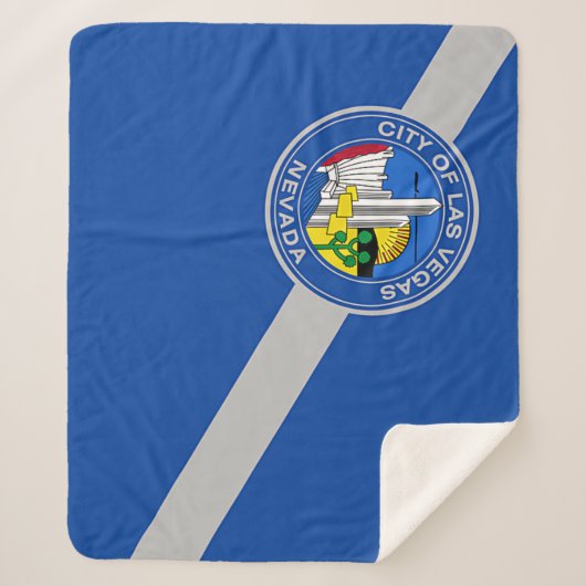 Couverture Sherpa Patriotique Sherpa Blanket avec drapeau de Las Veg (Devant)