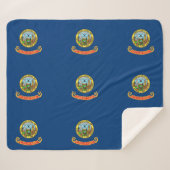 Couverture Sherpa Patriotique Sherpa Blanket avec drapeau de l'Idaho (Devant (Horizontal))