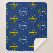 Couverture Sherpa Patriotique Sherpa Blanket avec drapeau de l'India (Devant)