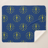 Couverture Sherpa Patriotique Sherpa Blanket avec drapeau de l'India (Devant (Horizontal))