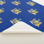 Couverture Sherpa Patriotique Sherpa Blanket avec drapeau de New Yor (3/4)