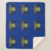 Couverture Sherpa Patriotique Sherpa Blanket avec drapeau de Pennsyl (Devant)