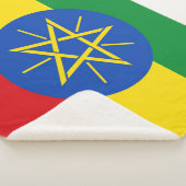 Couverture Sherpa Patriotique Sherpa Blanket avec drapeau d'Ethiopie (3/4)