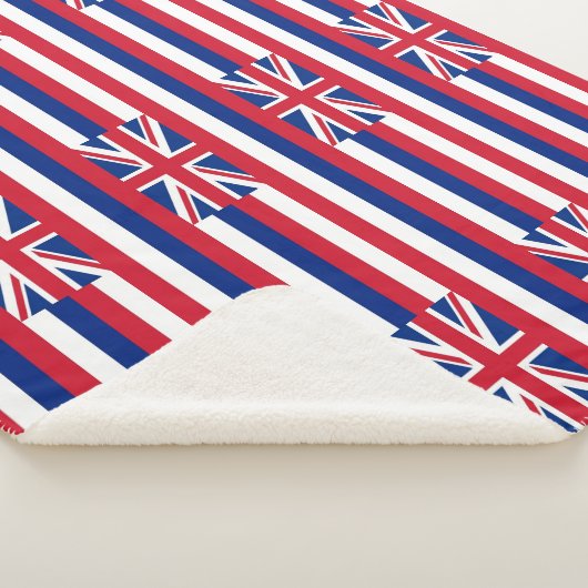 Couverture Sherpa Patriotique Sherpa Blanket avec drapeau d'Hawaii (3/4)