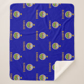 Couverture Sherpa Patriotique Sherpa Blanket avec drapeau du Kansas (Devant)