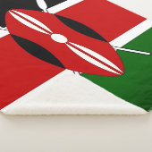 Couverture Sherpa Patriotique Sherpa Blanket avec drapeau du Kenya (3/4)