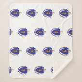 Couverture Sherpa Patriotique Sherpa Blanket avec drapeau du Massach (Devant)
