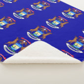 Couverture Sherpa Patriotique Sherpa Blanket avec drapeau du Michiga (3/4)