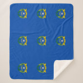 Couverture Sherpa Patriotique Sherpa Blanket avec drapeau du Nevada (Devant)