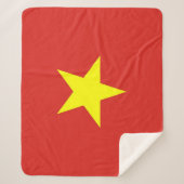 Couverture Sherpa Patriotique Sherpa Blanket avec drapeau du Vietnam (Devant)