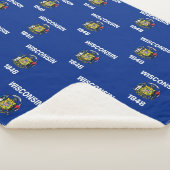 Couverture Sherpa Patriotique Sherpa Blanket avec drapeau du Wiscons (3/4)