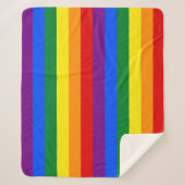 Couverture Sherpa Patriotique Sherpa Blanket avec drapeau LGBT Pride (Devant)