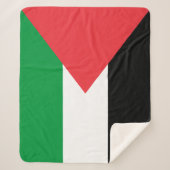 Couverture Sherpa Patriotique Sherpa Blanket avec drapeau palestinie (Devant)