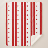 Couverture Sherpa Patriotique Sherpa Blanket avec drapeau Washington (Devant)