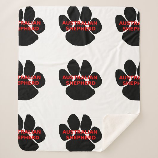 Couverture Sherpa patte de nom aussie (Devant)