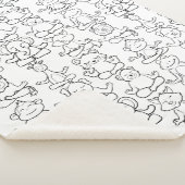 Couverture Sherpa Patter les yoga poses | Yoga seamless pattern (3/4)