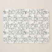 Couverture Sherpa Patter les yoga poses | Yoga seamless pattern (Devant (Horizontal))