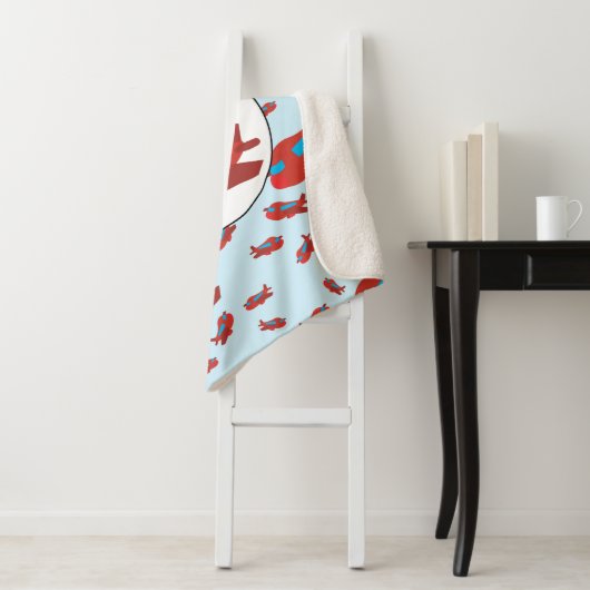 Couverture Sherpa Pattern custom Nom (En situation)