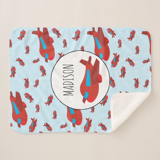 Couverture Sherpa Pattern custom Nom (Devant (Horizontal))