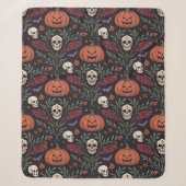 Couverture Sherpa Pattern d'Halloween (Devant)