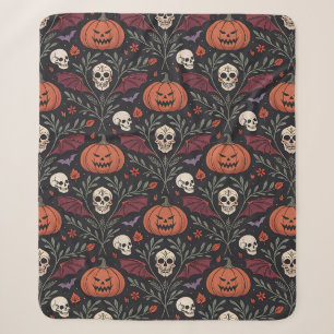 Couverture Sherpa Pattern d'Halloween