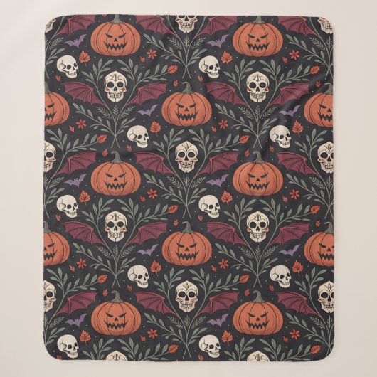 Couverture Sherpa Pattern d'Halloween (Devant)