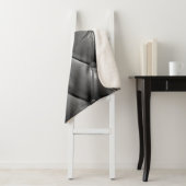 Couverture Sherpa pattern of black genuine leather texture using as  (En situation)