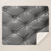 Couverture Sherpa pattern of black genuine leather texture using as  (Devant (Horizontal))