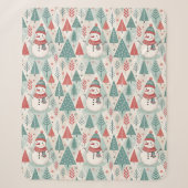 Couverture Sherpa Pattern Scandinavian Snowman (Devant)