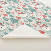 Couverture Sherpa Pattern Scandinavian Snowman (3/4)