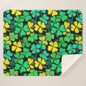 Couverture Sherpa Pattern St. Patrick's Day Clovers (Devant (Horizontal))