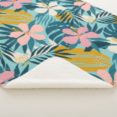 Couverture Sherpa Pattern tropical hibiscus (3/4)