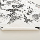 Couverture Sherpa Patters de Stylish Black et White Jungle Animals (3/4)