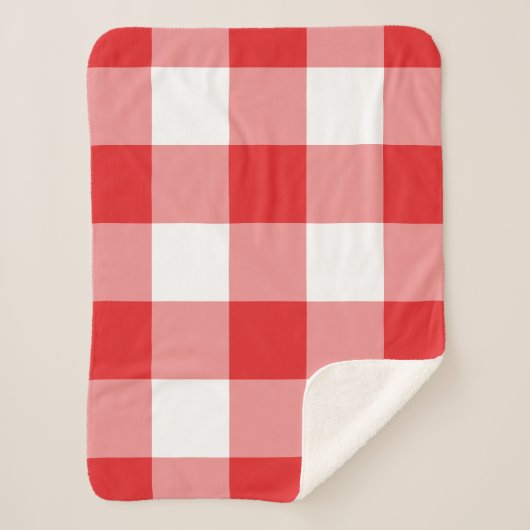 Couverture Sherpa Patters rouges Gingham (Devant)