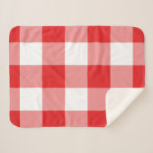 Couverture Sherpa Patters rouges Gingham (Devant (Horizontal))