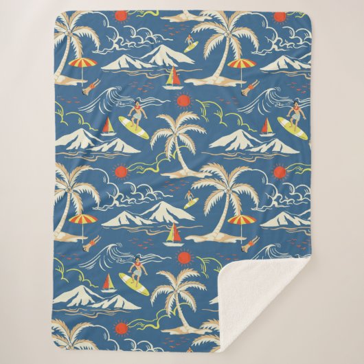 Couverture Sherpa Patters tropicaux (Devant)