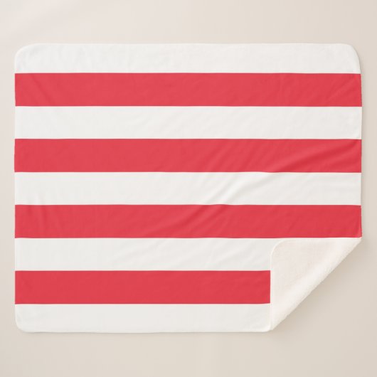 Couverture Sherpa Pavillon Sherpa Blanket Patriotique avec drapeau d (Devant (Horizontal))