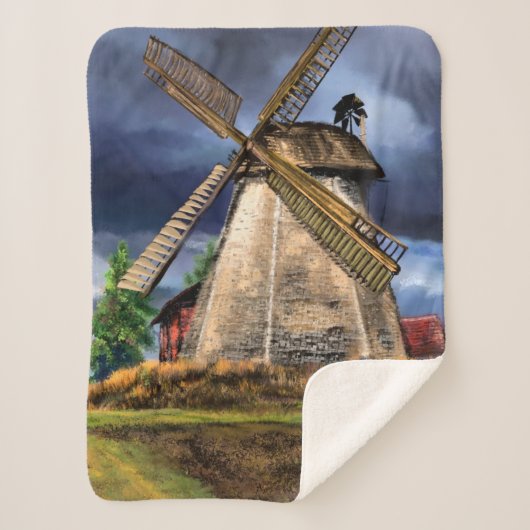 Couverture Sherpa Pays-Bas Windmill Sherpa Blanket (Devant)